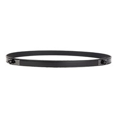 HERMES black Box leather JOSEPHINE Belt 90