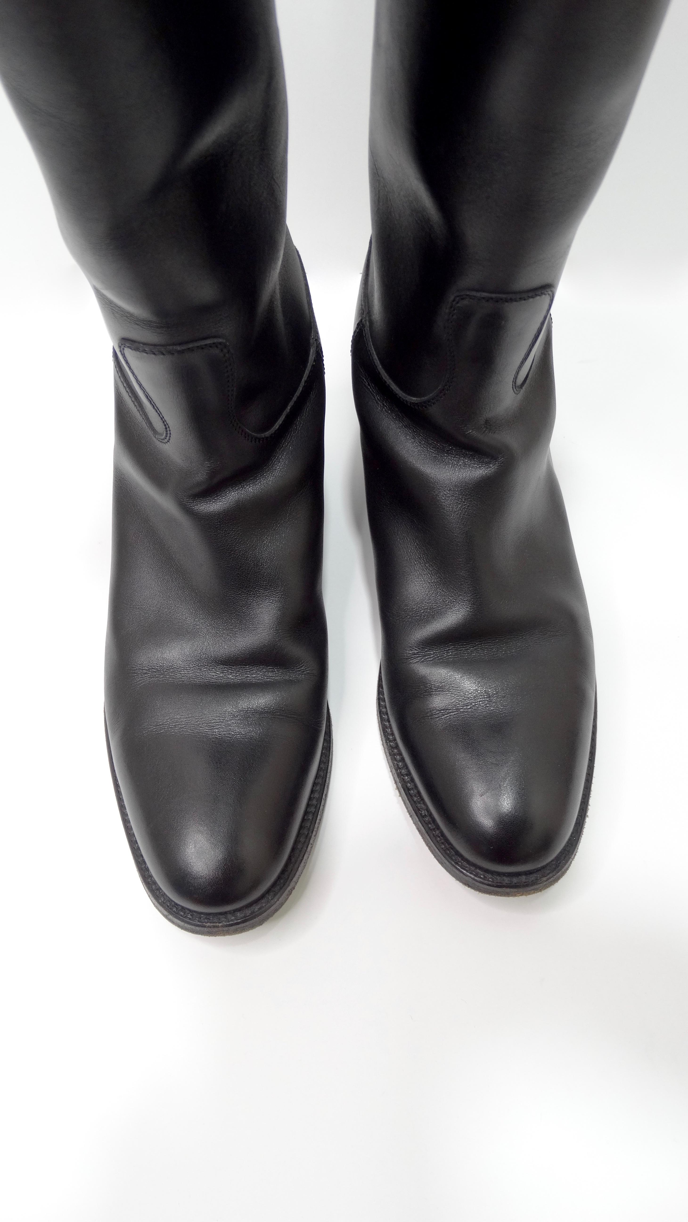 Hermés Black Box Leather Jumping Boot  In Good Condition For Sale In Scottsdale, AZ