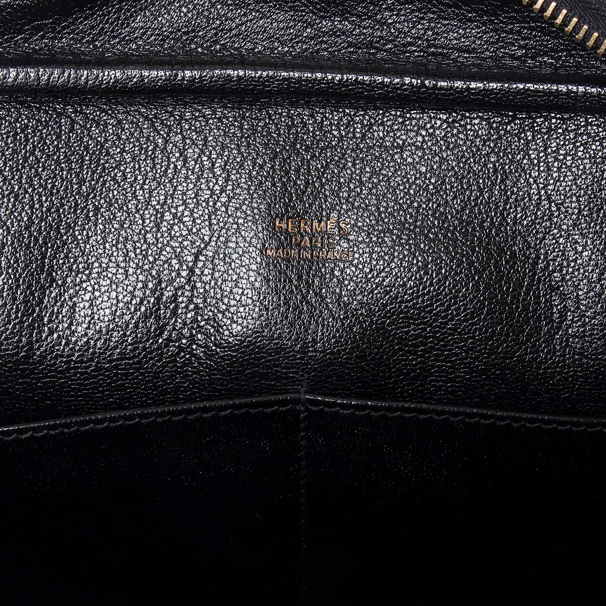 HERMES black Box leather PLUME 32 Bag 1