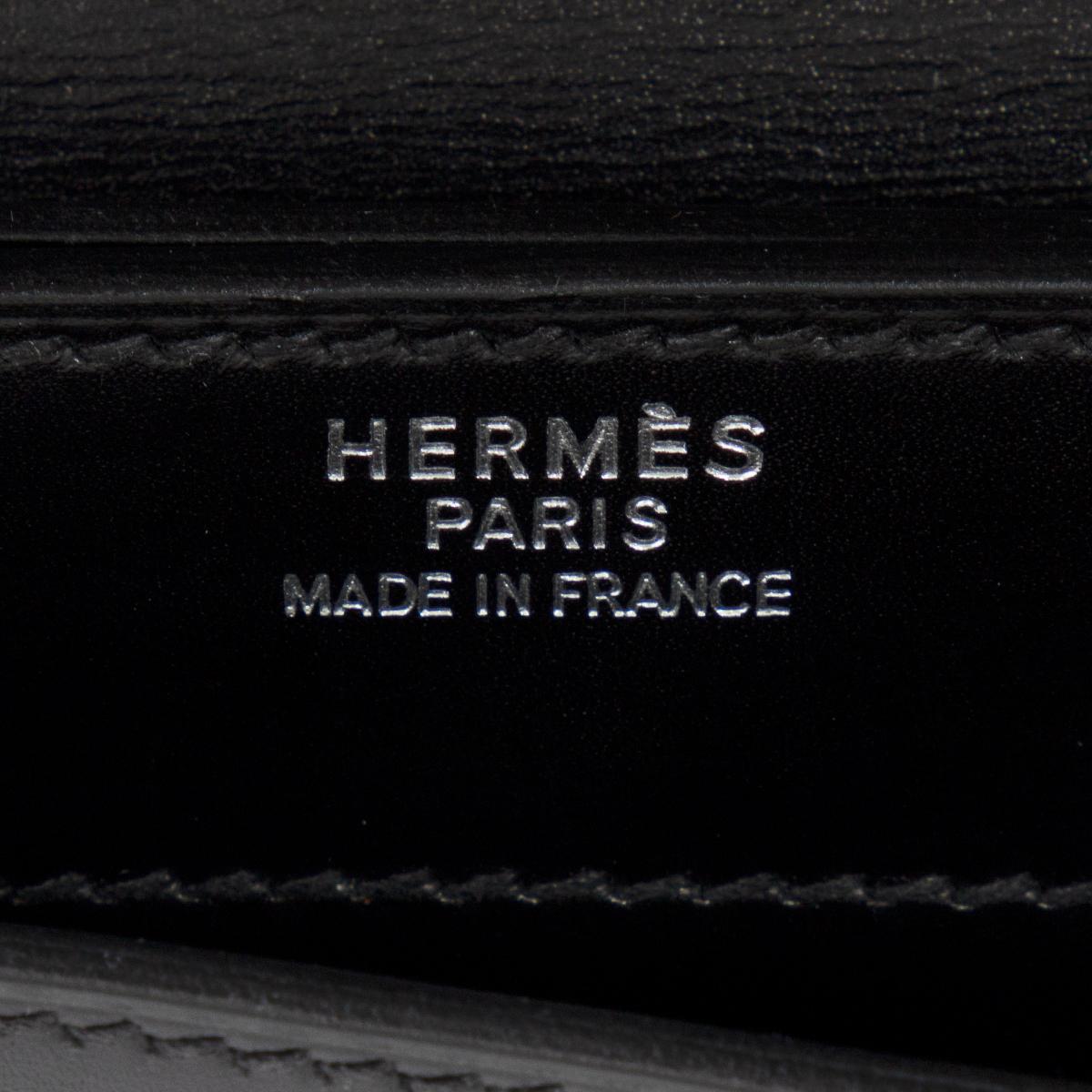 HERMES black Box leather SAC A DEPECHES 2-41 Briefcase Bag 5