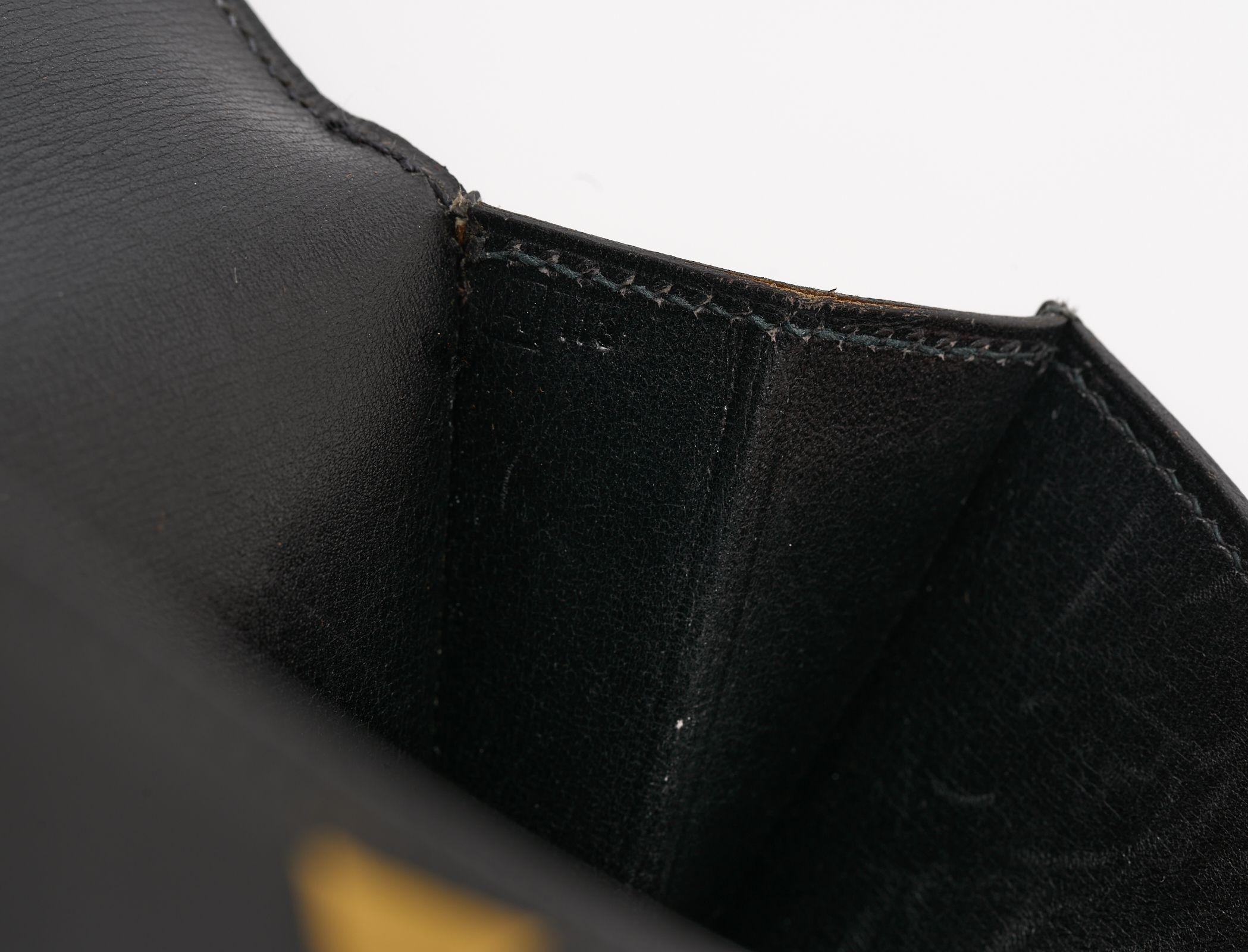 Hermès Boîte noire Pochette Rio peinte à la main en vente 1