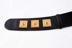 Hermes Black Boxcalf Leather Piano Belt