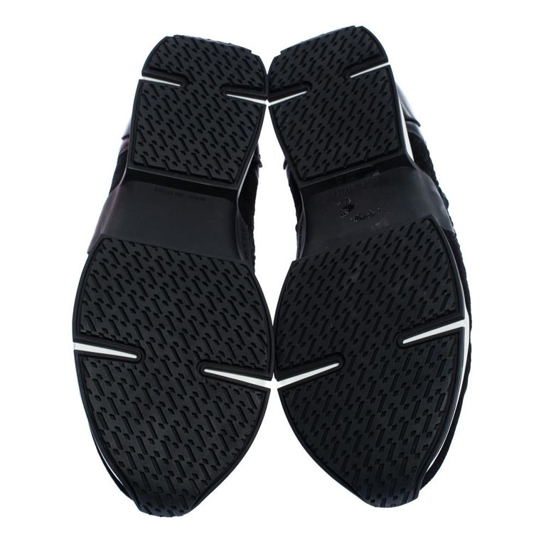 Hermes Black Braided Silk Oxygene Slip On Sneakers Size 37.5 at 1stDibs