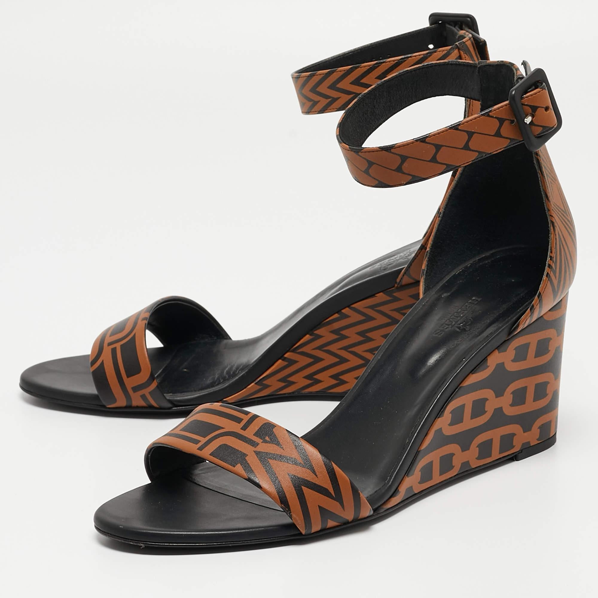 Make a statement with these Hermes wedge sandals for women. Impeccably crafted, these chic heels offer both fashion and comfort, elevating your look with each graceful step.


