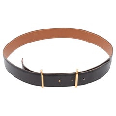 Hermes Black & Brown Reversible Leather Belt