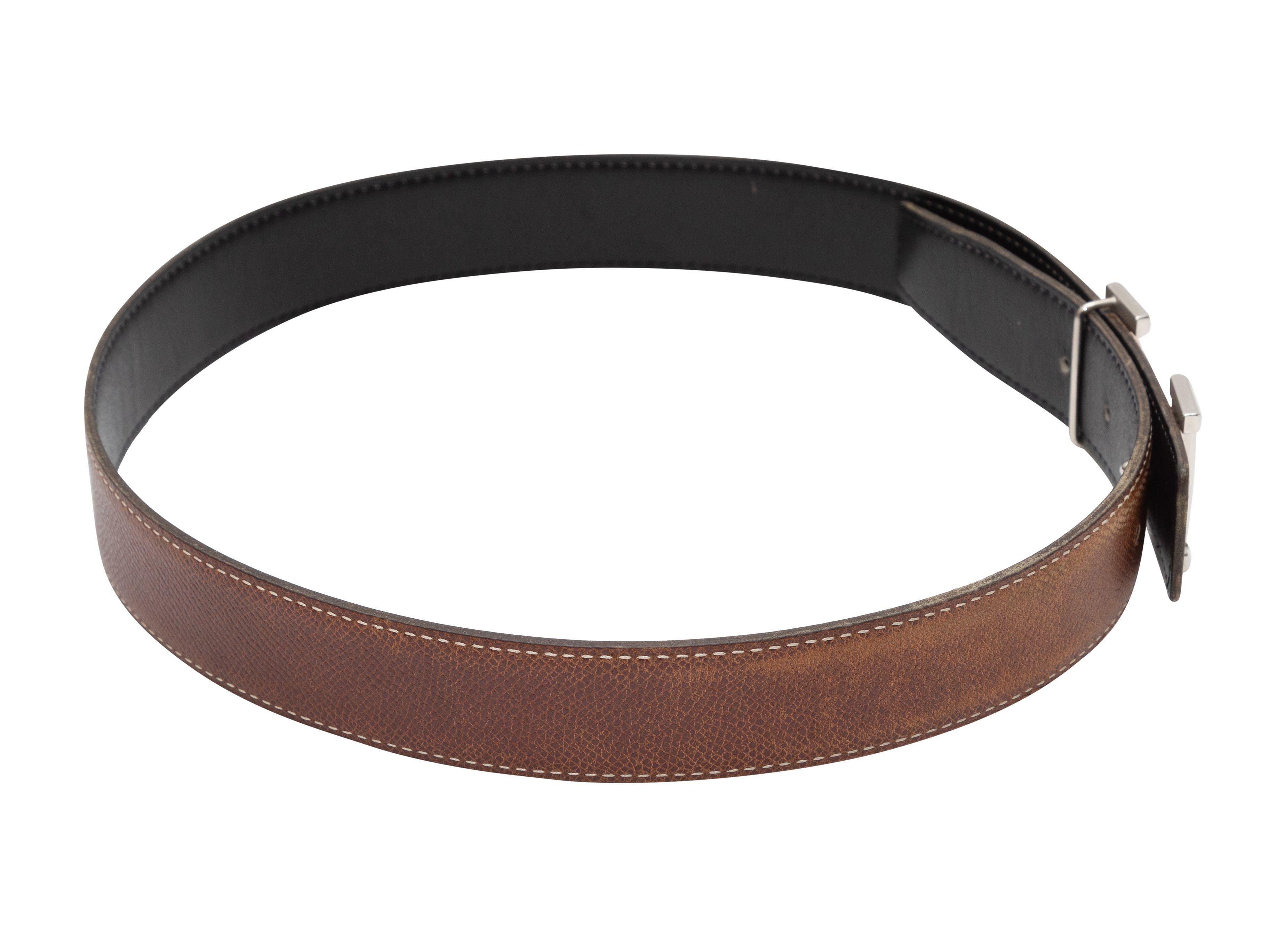 Reversible Belt With Logo - Brown main image 0