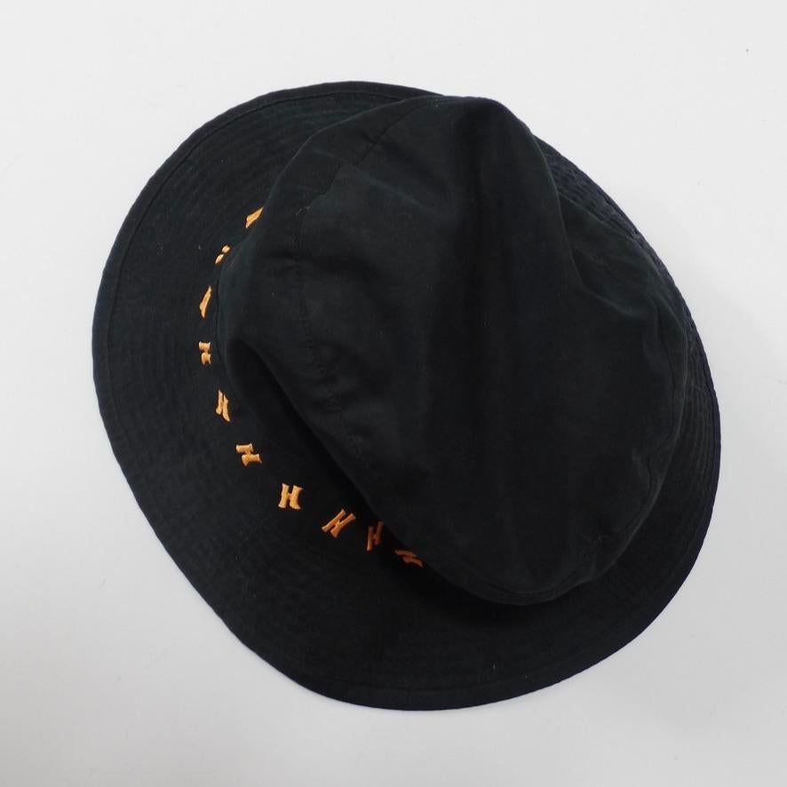 Hermes Black Bucket Hat In Good Condition For Sale In Scottsdale, AZ