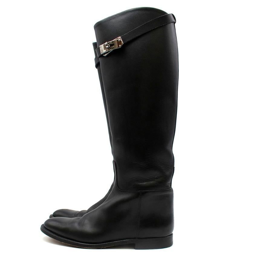 hermes black boots