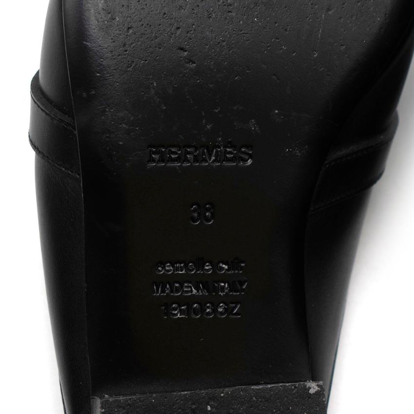Hermes Black Calfskin Oz Mules PHW - size EU 38 1
