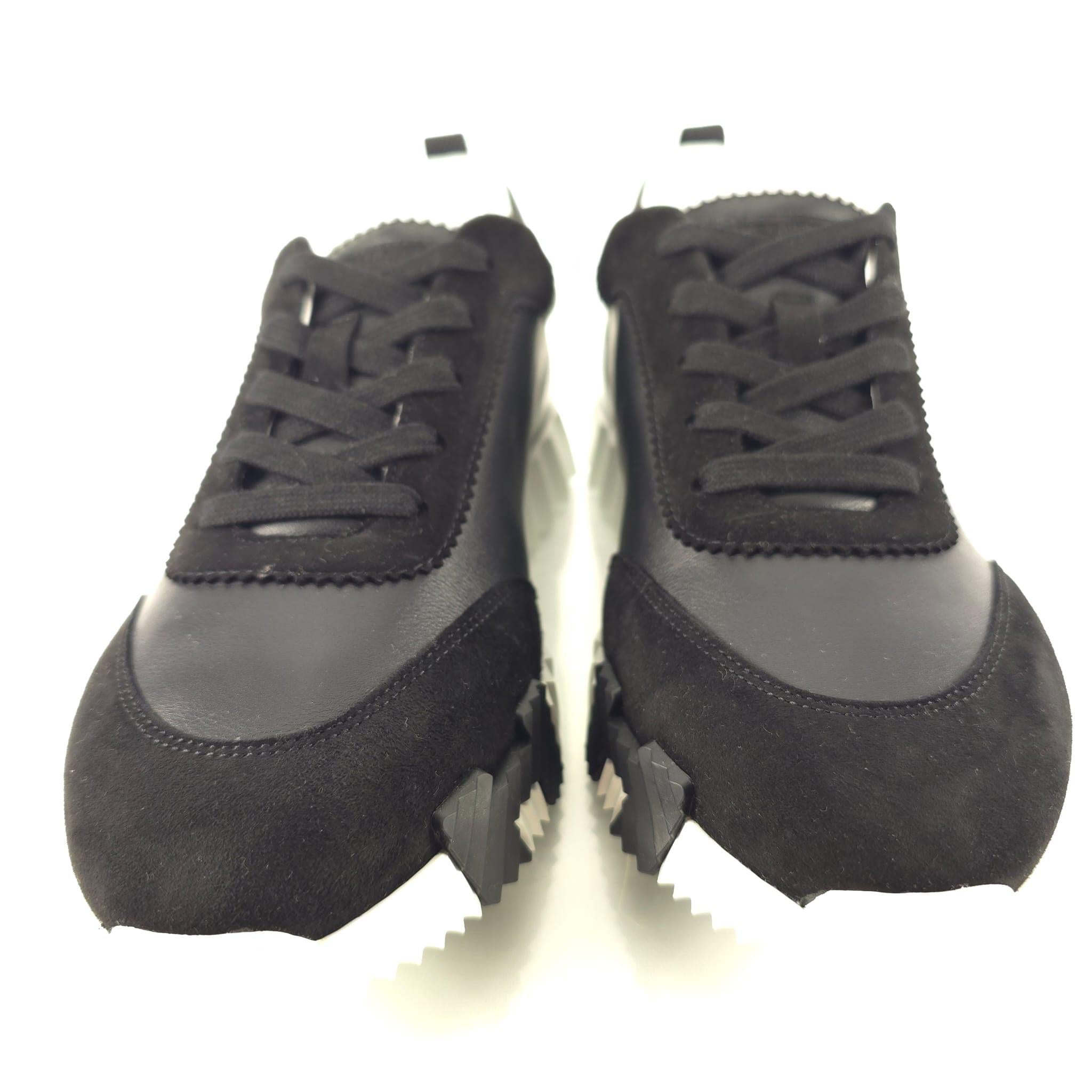 Men's Hermes Black Calfskin Size 41 Bouncing sneaker