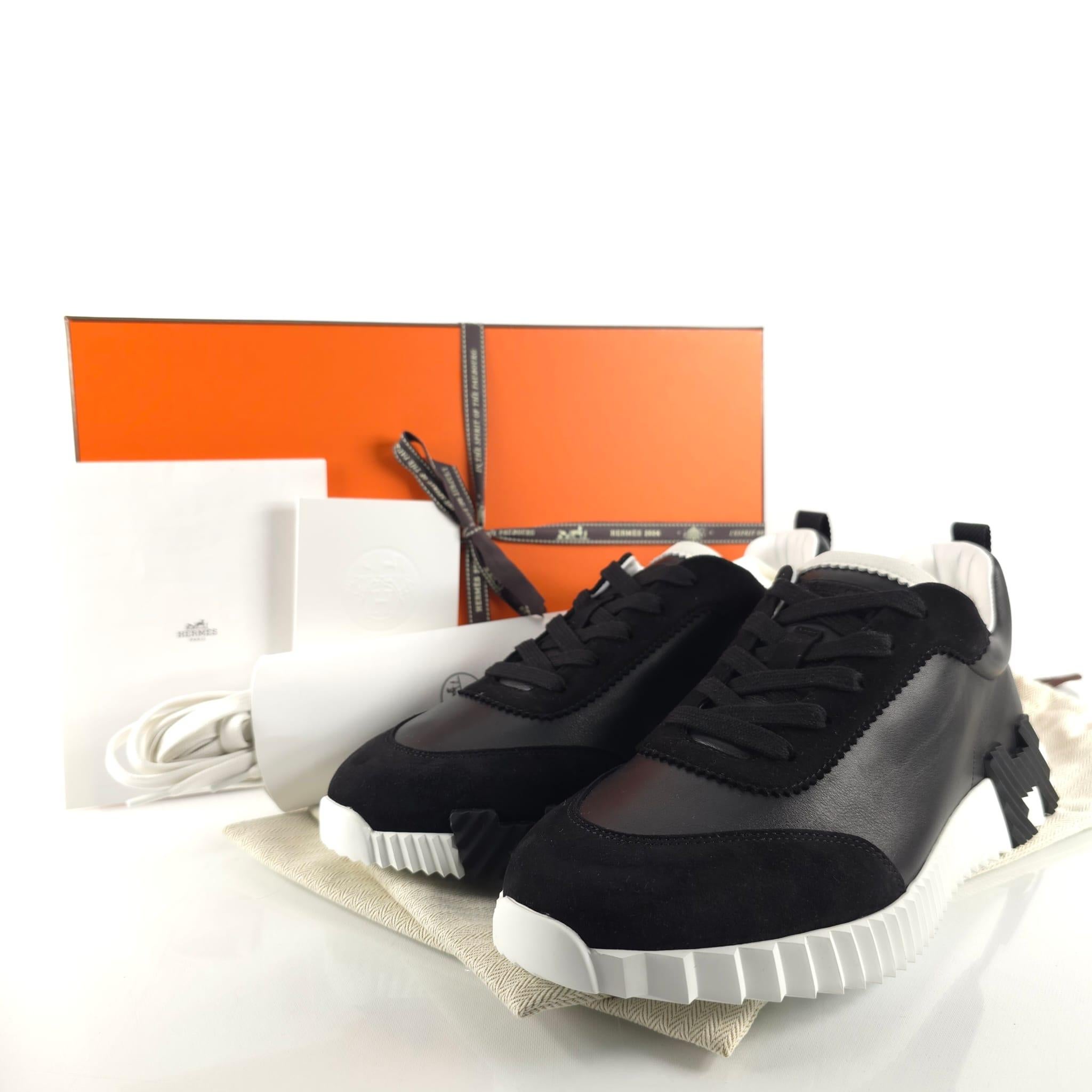 Hermes Black Calfskin Size 41 Bouncing sneaker 2