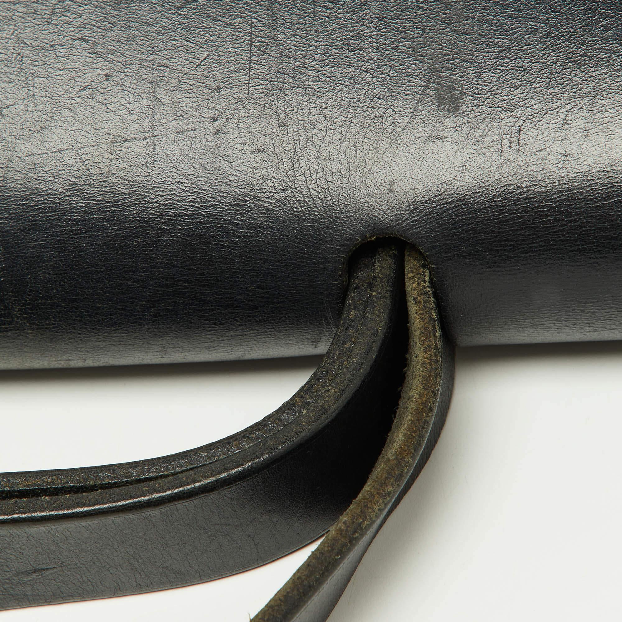 Hermes Black Canvas and Leather Herbag 39 Bag 6