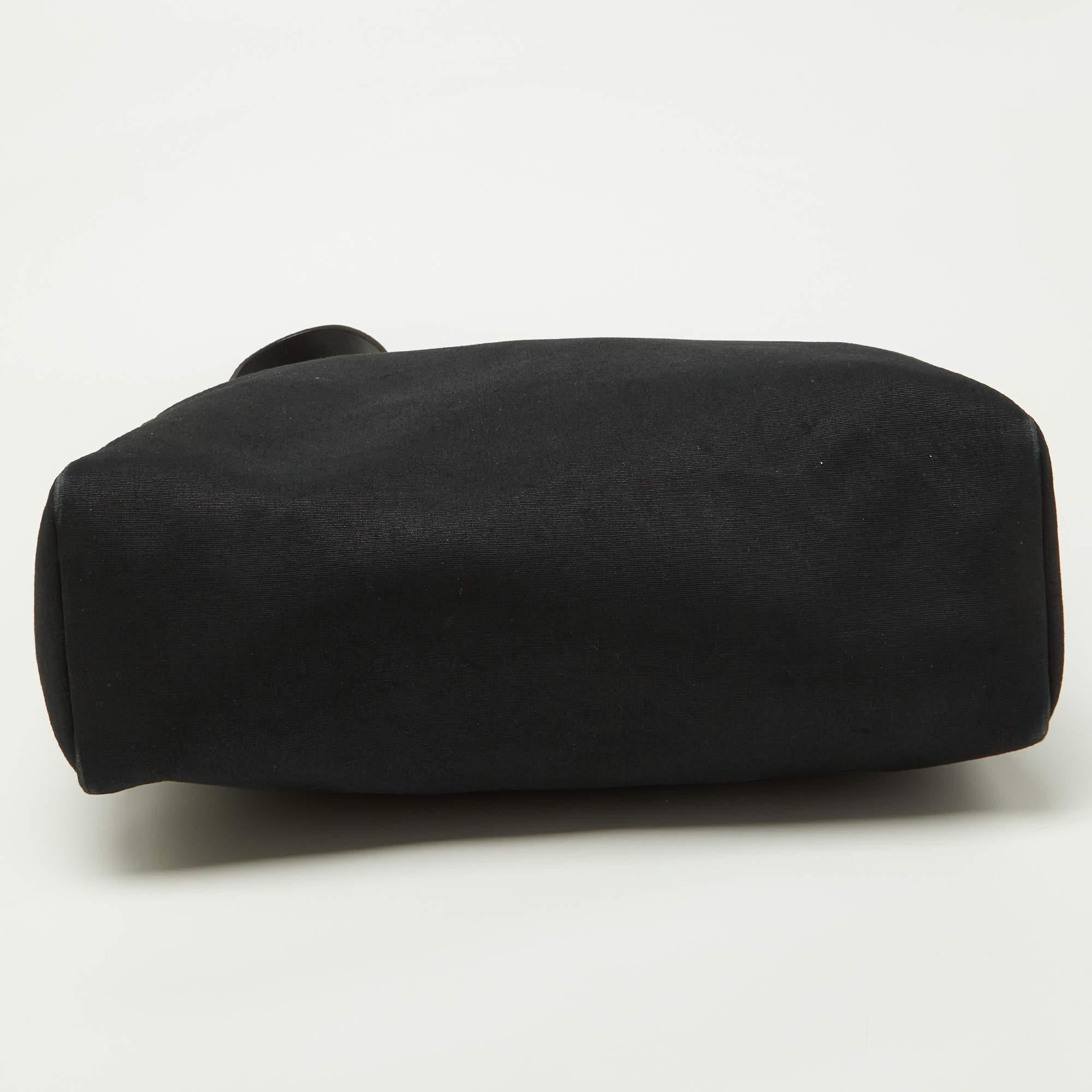 Hermes Black Canvas and Leather Herbag 39 Bag 12