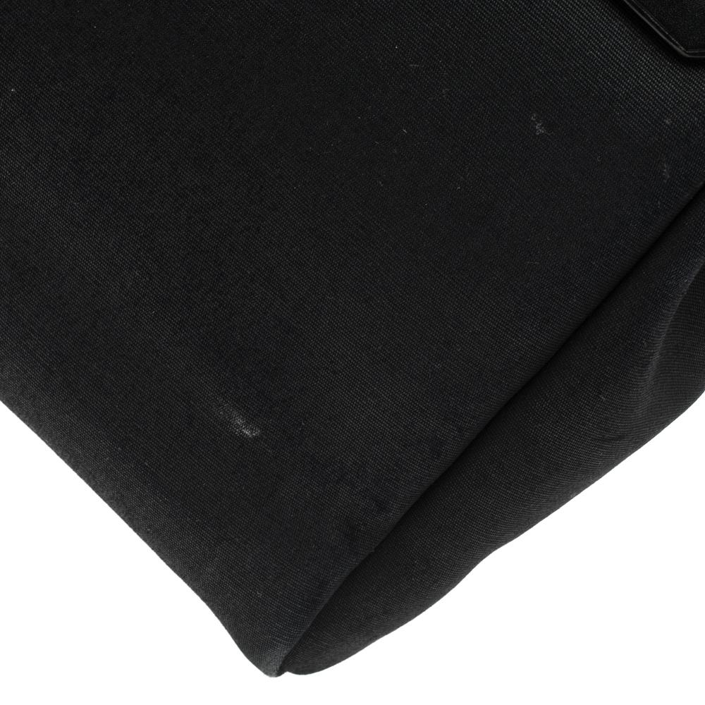 Women's Hermès Black Canvas and Leather Herbag Zip 31 Bag