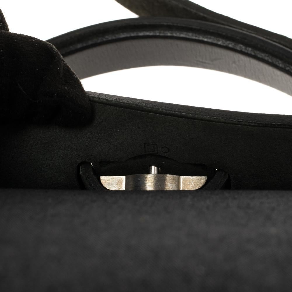 Hermès Black Canvas and Leather Herbag Zip 31 Bag 2