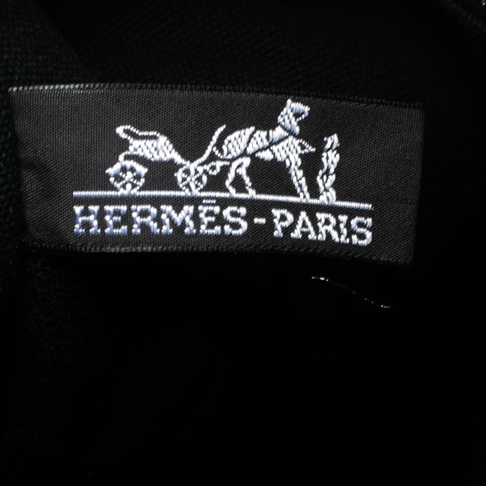 Hermés Black Canvas Fourre Tout MM Tote Bag 1