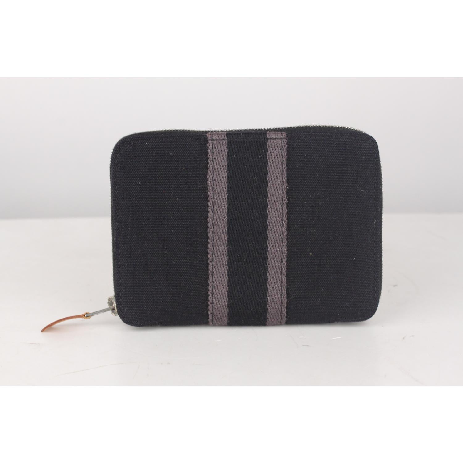 Hermes Black Canvas Fourre Tout PM Zippy Wallet In Excellent Condition In Rome, Rome