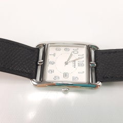 Hermes Black Cape Cod watch, Large model, 37 mm