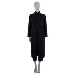 HERMES black cashmere 2020 SUPLE TRENCH Coat Jacket 36 XS