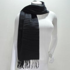 Hermes Black Cashmere Scarf