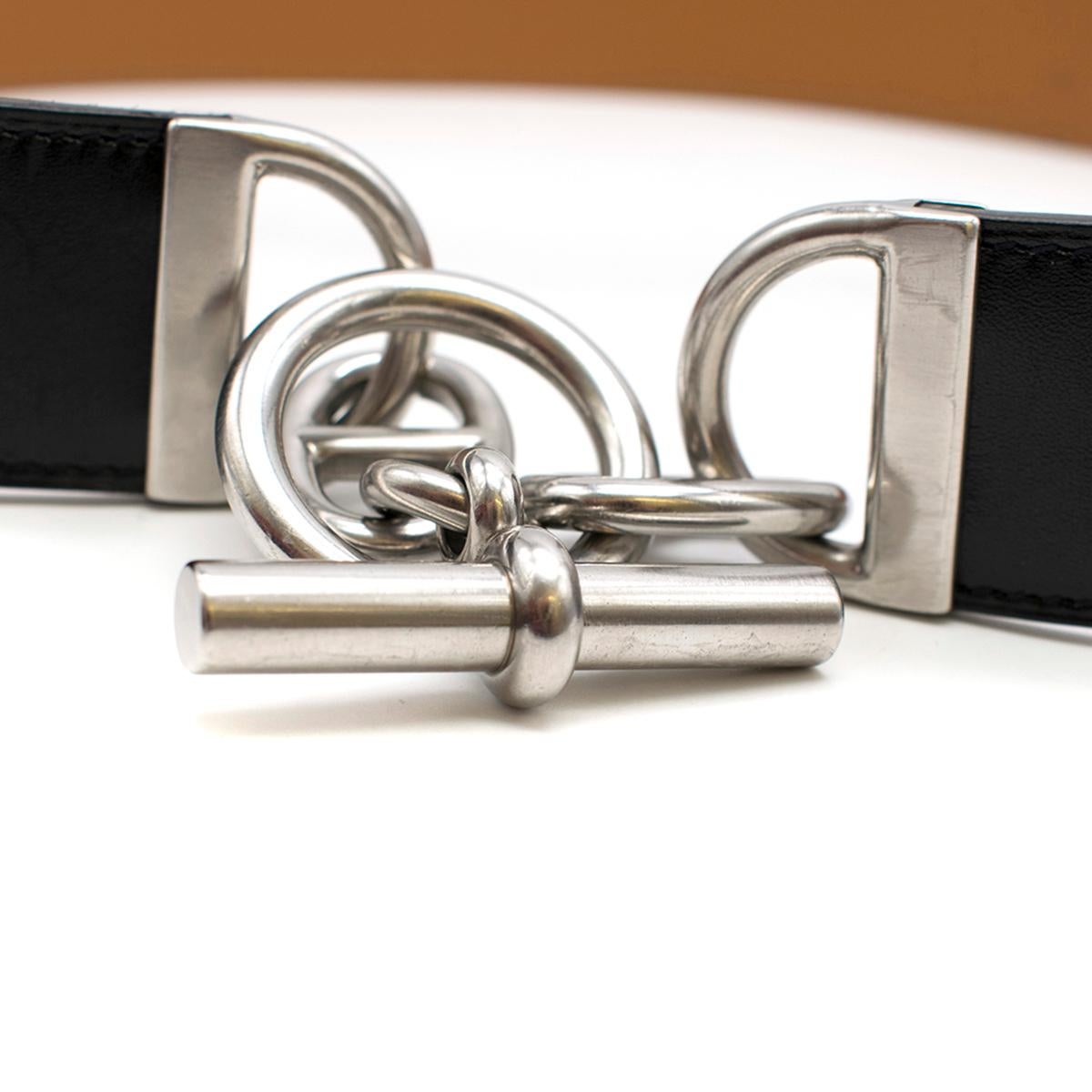Women's Hermès Black Chaine D'ancre Belt