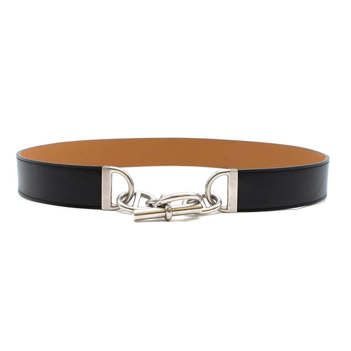 Hermès Black Chaine D'ancre Belt 1