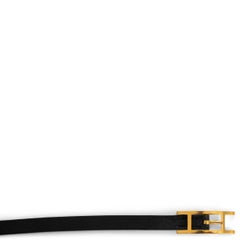 HERMES black Chamonix leather HAPI 3 Wrap Bracelet