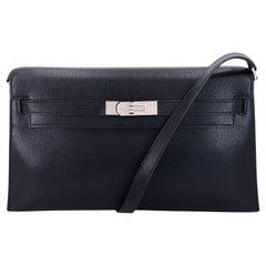 Hermès Noir Chèvre Chamkila Kelly Elan Palladium PHW Sac 68890