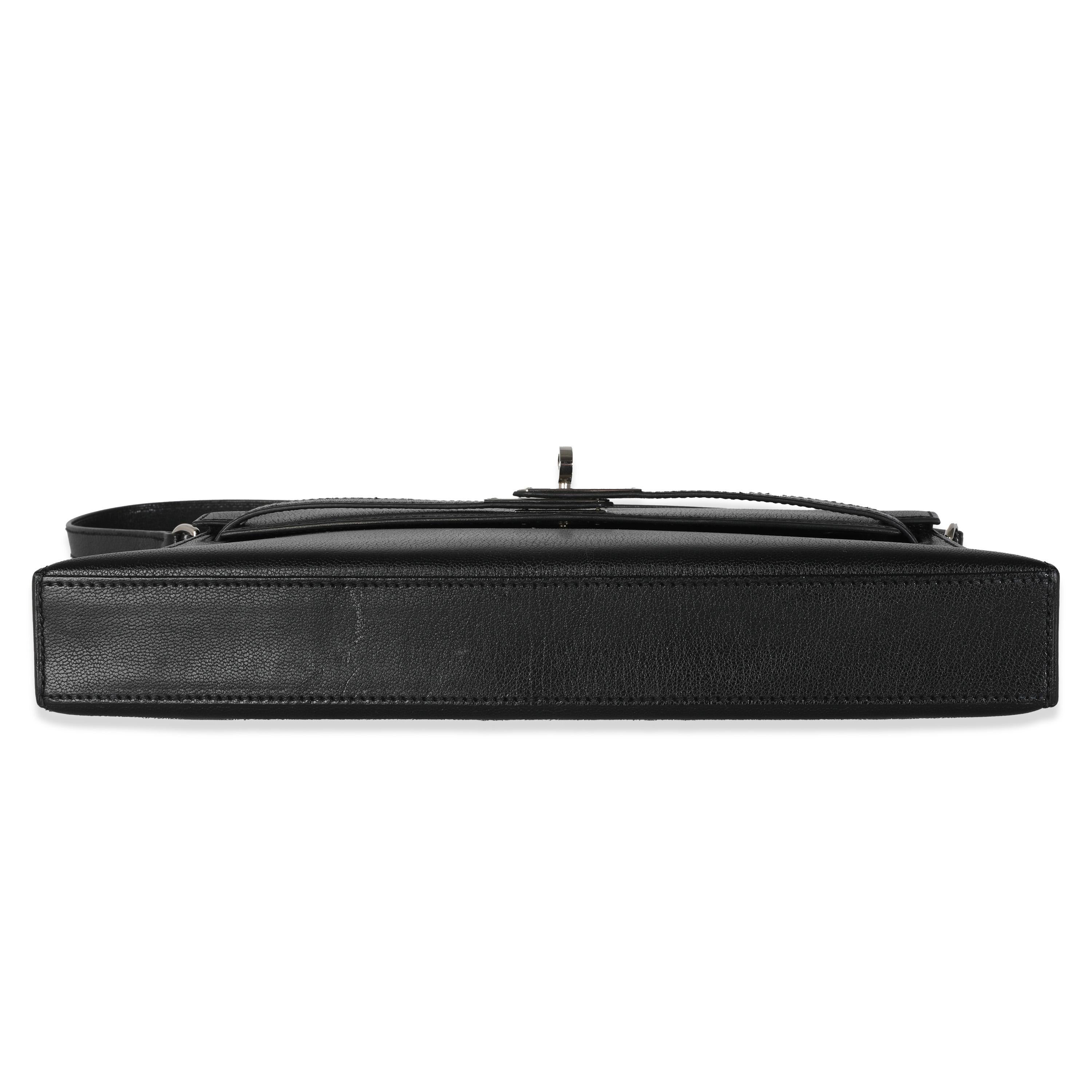 Hermès Black Chevre Chamkila Kelly Elan PHW For Sale 1