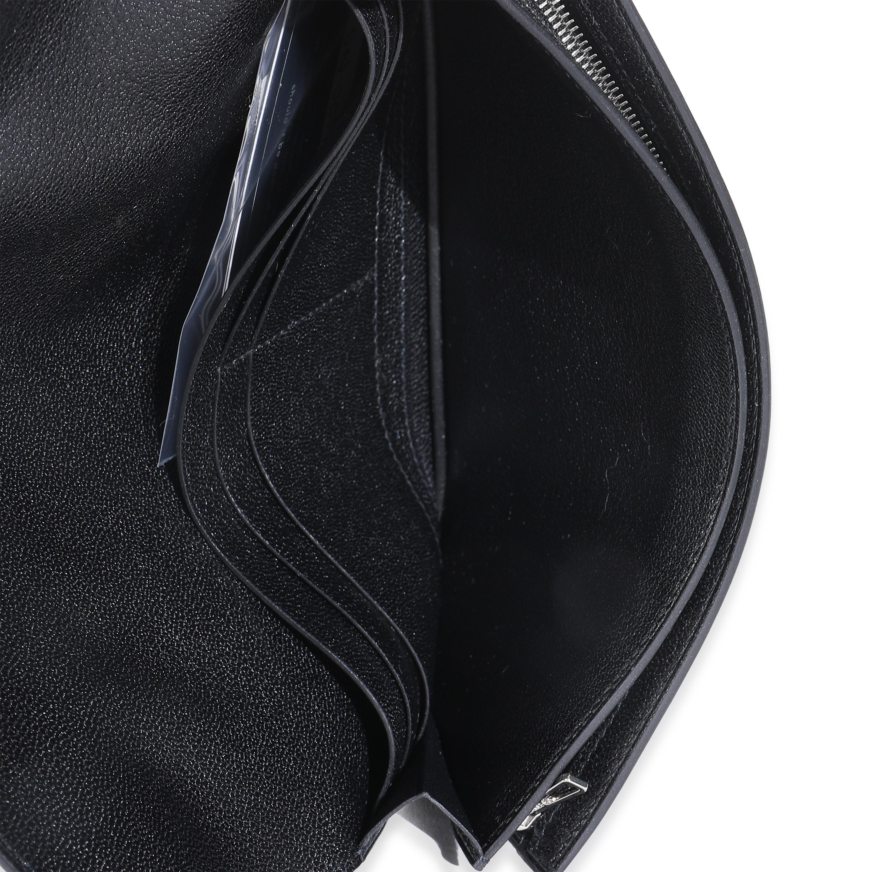 Hermès Schwarz Chevre Chamkila Kelly Tasche Lange Geldbörse EHW im Angebot 2