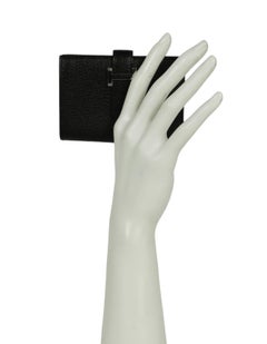 Hermes Mini Bearn Wallet en cuir Chevre noir PHW