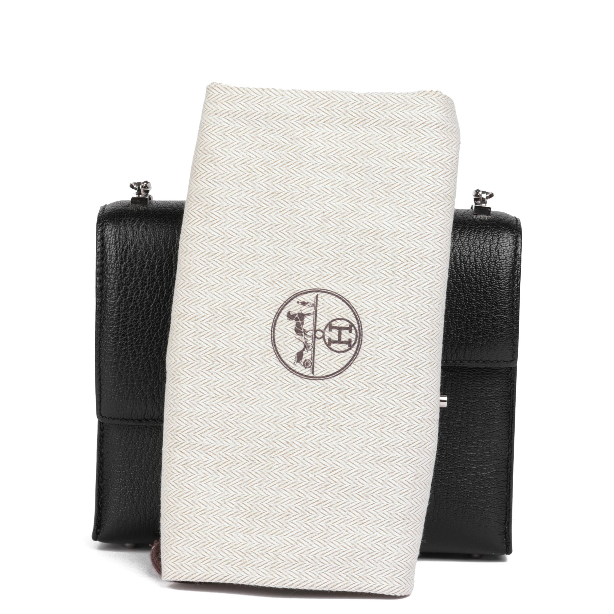 Hermès Black Chevre Leather Verrou Chaine Mini en vente 7