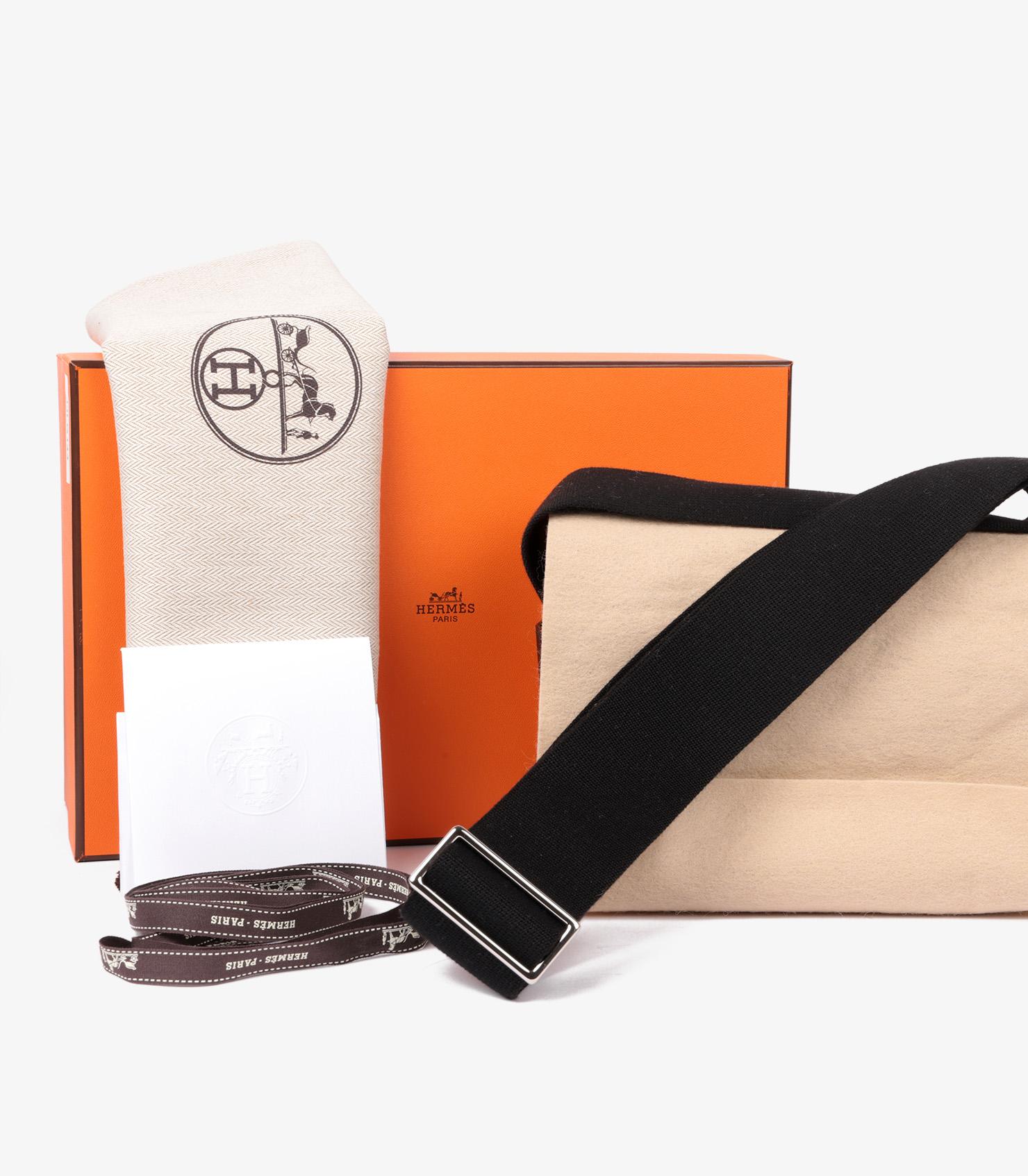 Hermès Black Chèvre Mysore Leather Geta 6