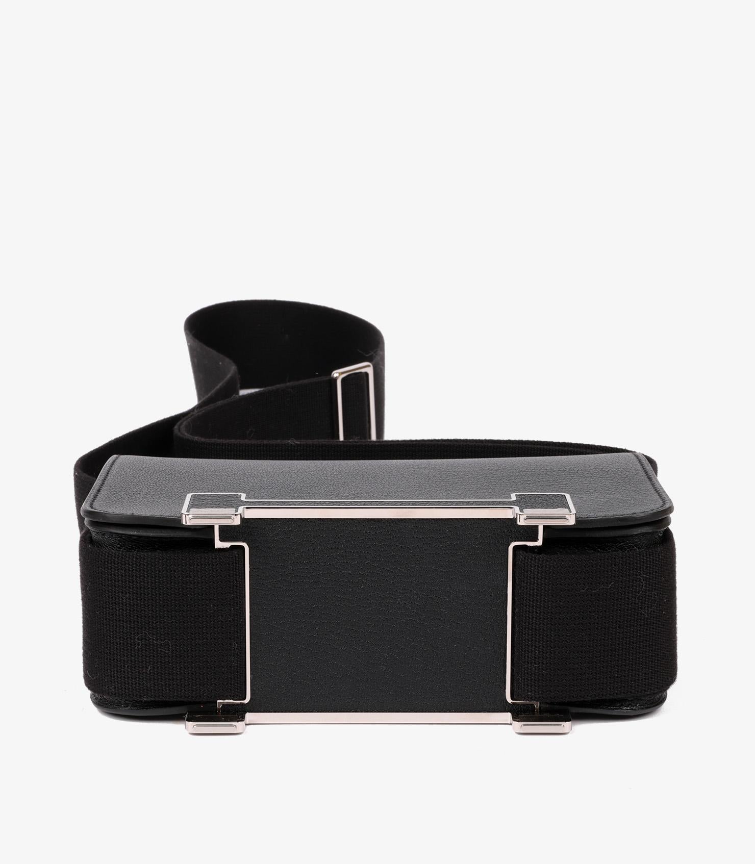 Hermès Black Chèvre Mysore Leather Geta 3