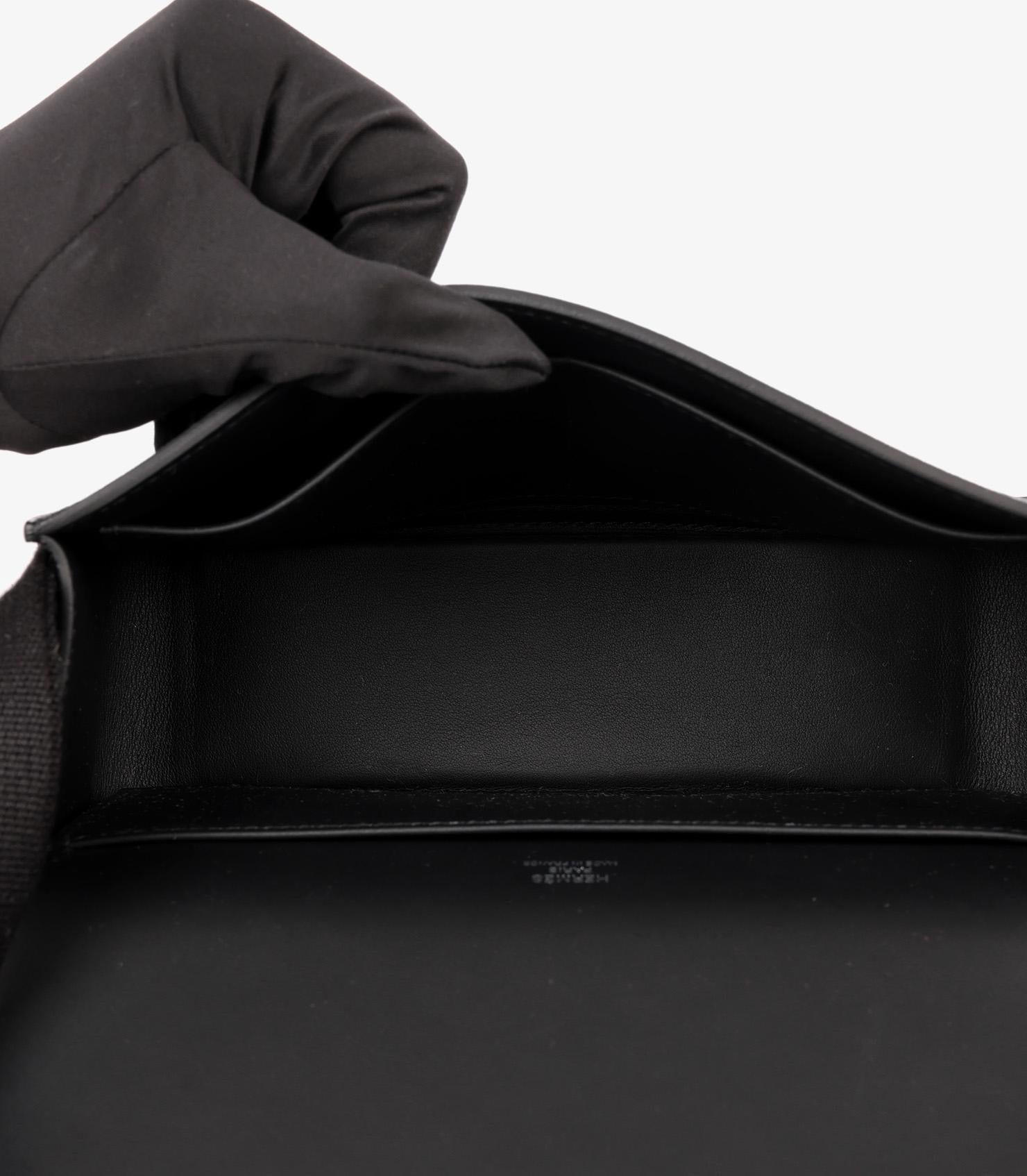 Hermès Black Chèvre Mysore Leather Geta 5