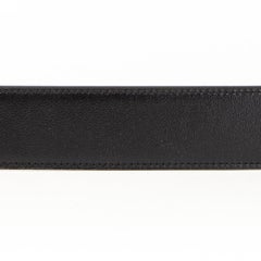 HERMES black & Chocolat brown Reversible 38mm Belt Strap 115