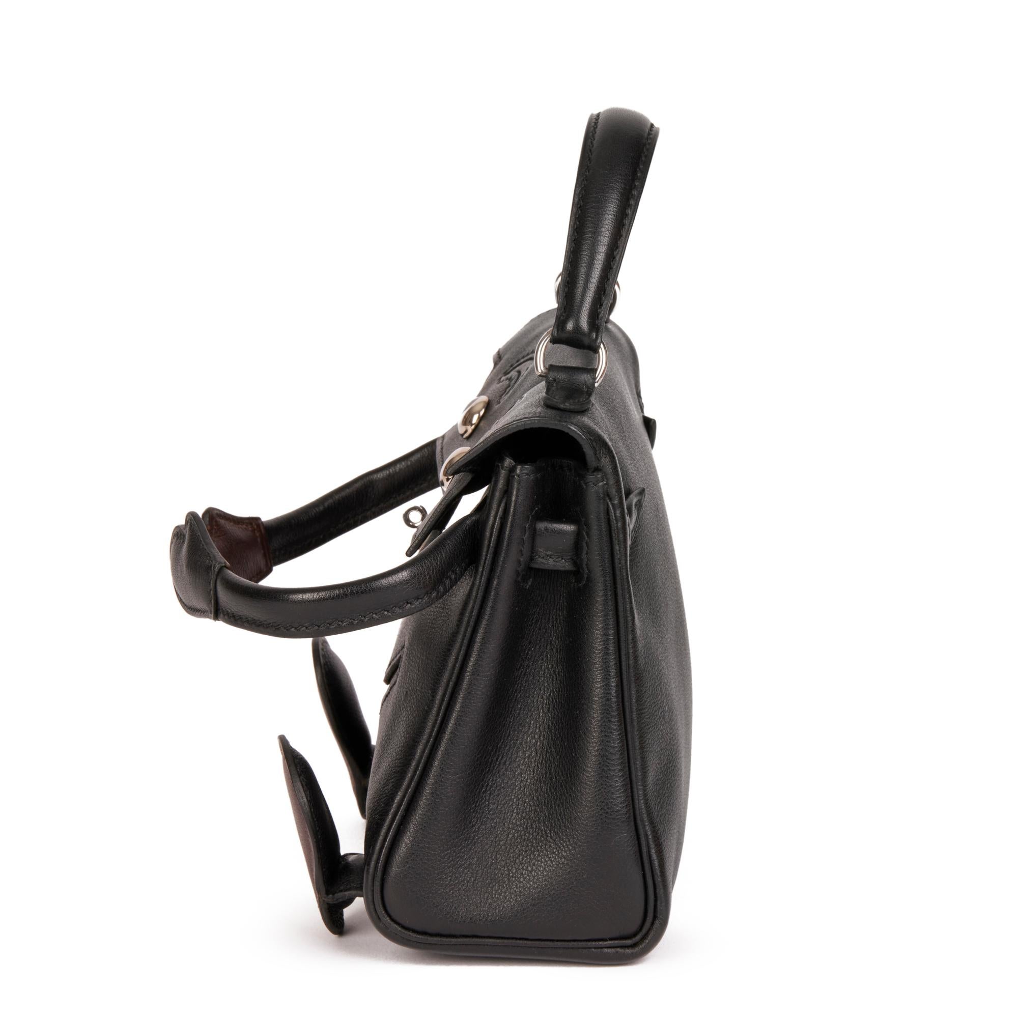 Hermès Black & Chocolate Gulliver Leather Vintage Kelly Quelle Idole Doll im Zustand „Hervorragend“ im Angebot in Bishop's Stortford, Hertfordshire