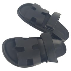 Hermes Chypre sandale Noir taille 39