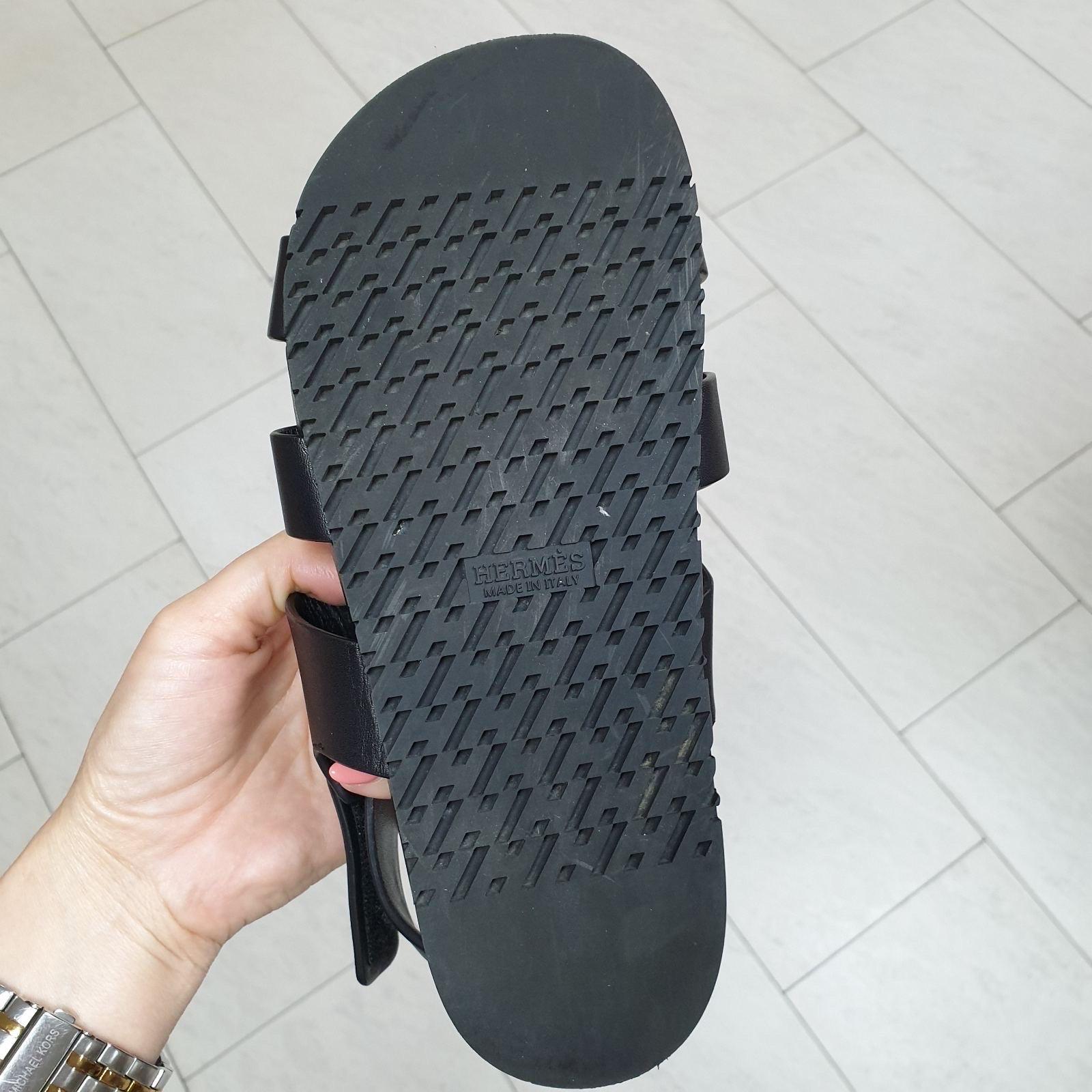 Hermes Black Chypre Sandals 2