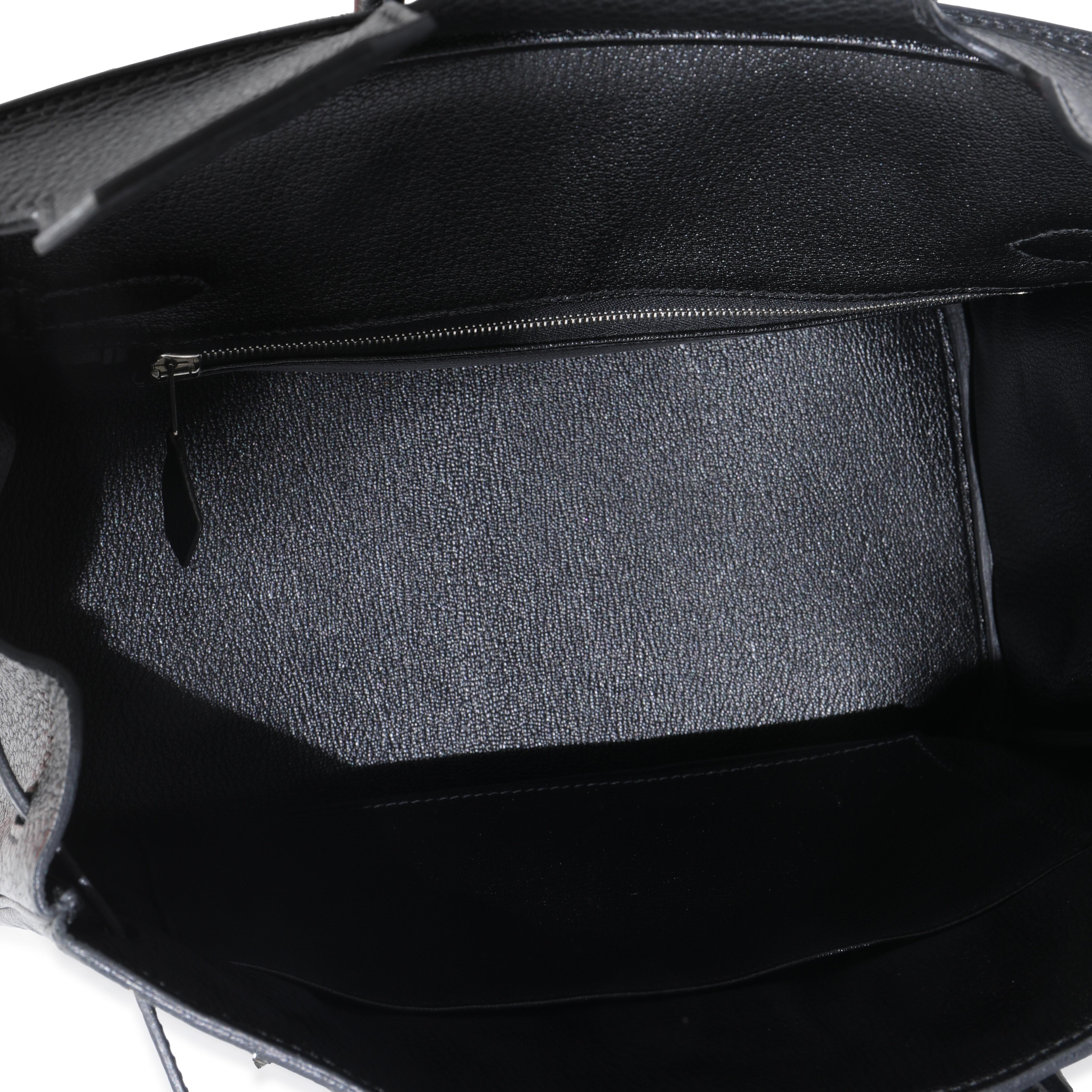 Hermès Black Clemence Birkin 30 PHW For Sale 2