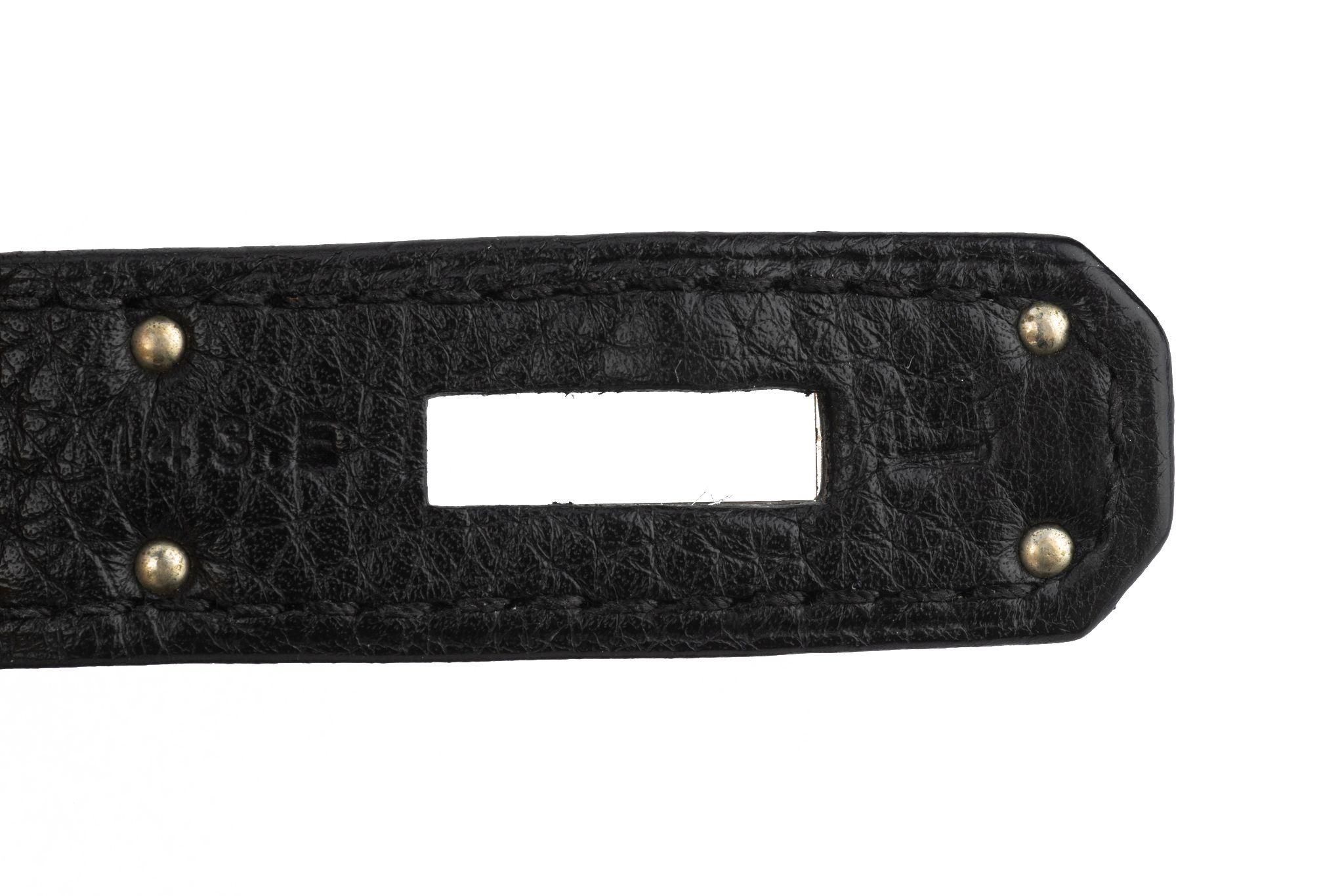 Hermès Schwarz Clemence Birkin 35 Handtasche im Angebot 10