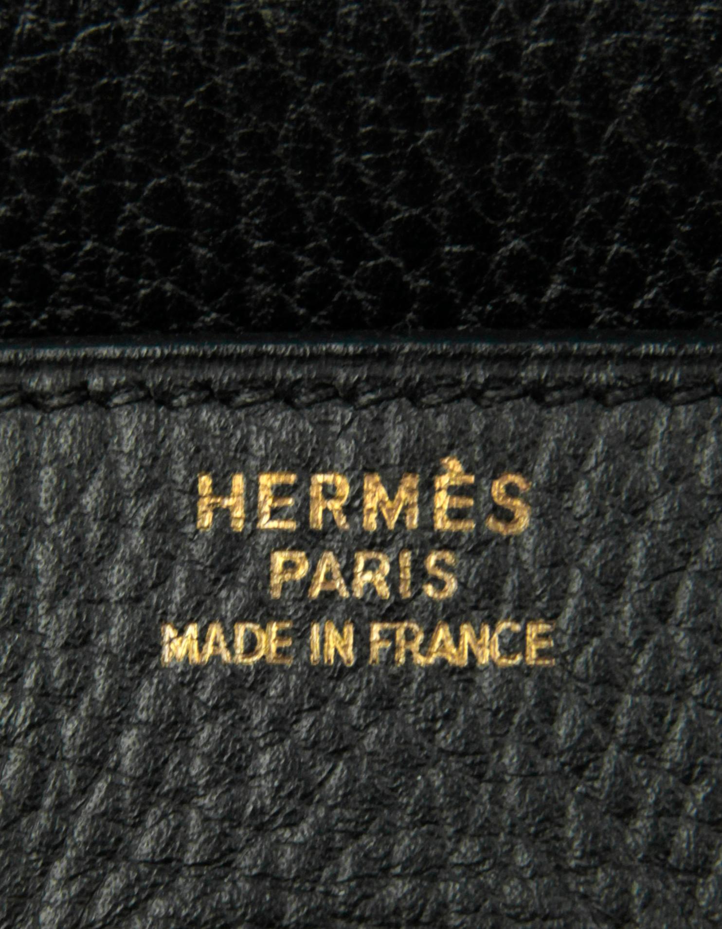 Hermes Black Clemence Leather 35cm Birkin Bag GHW 4