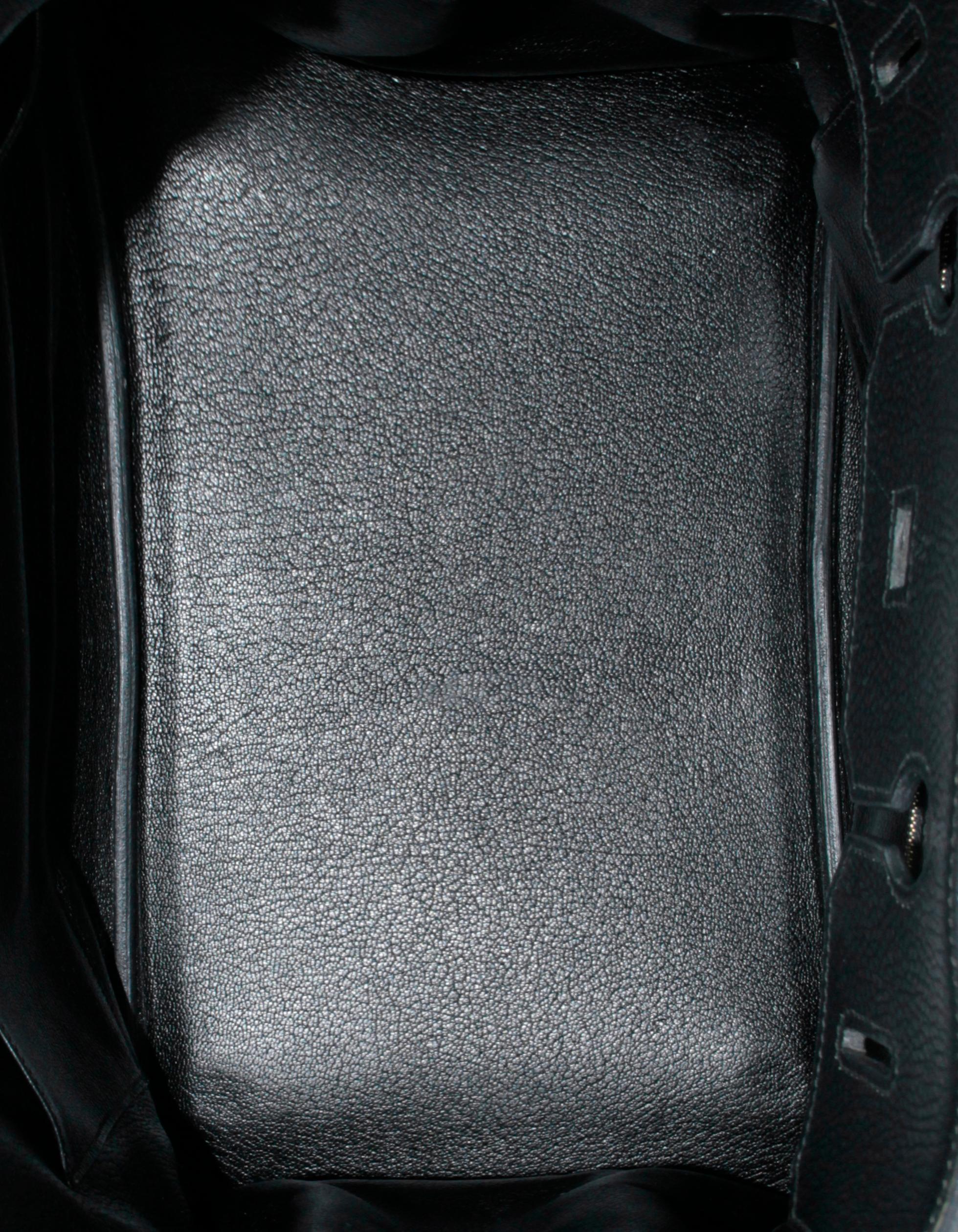 Hermes Black Clemence Leather 35cm Birkin Bag GHW 6
