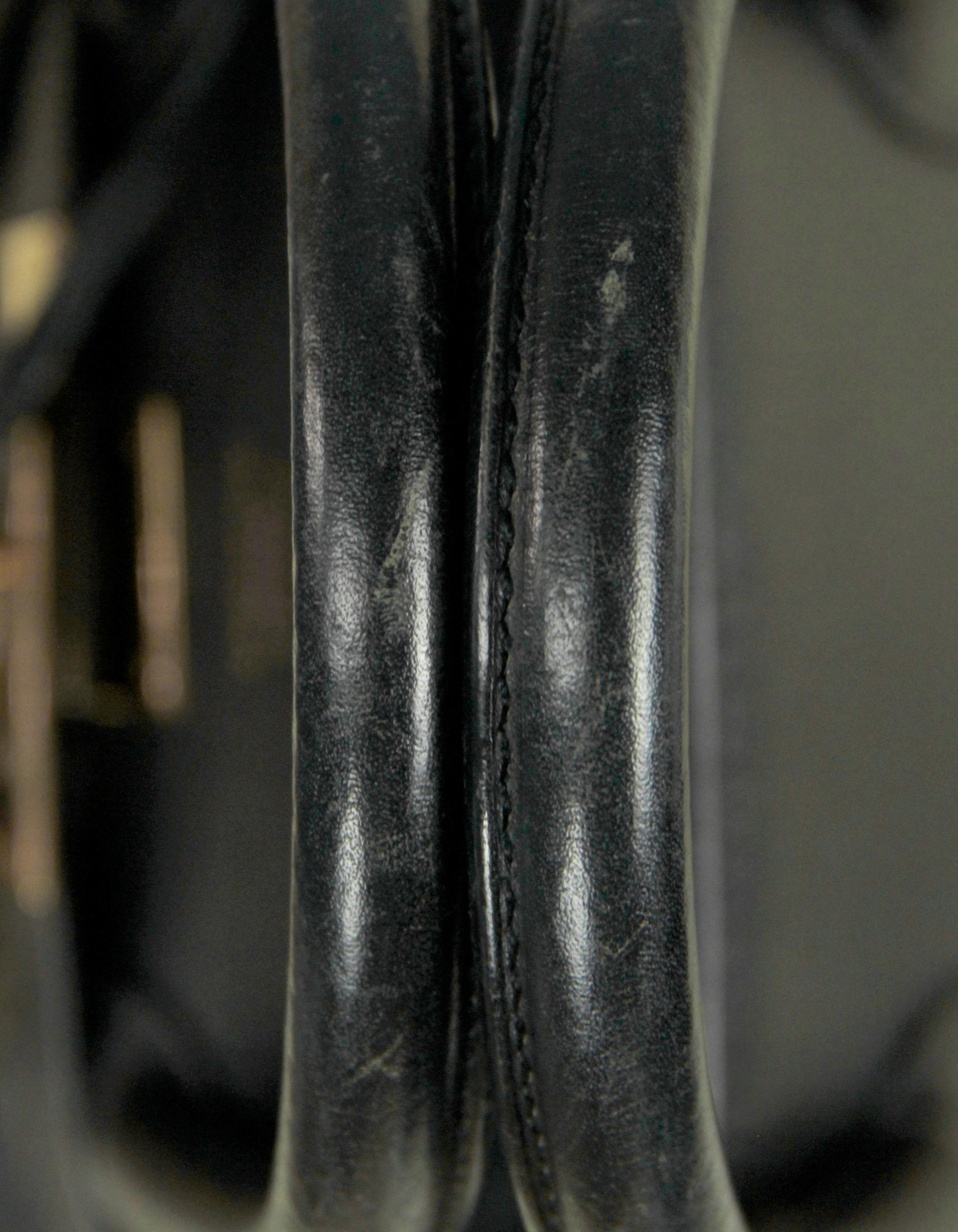 Hermes Black Clemence Leather 35cm Birkin Bag GHW 1