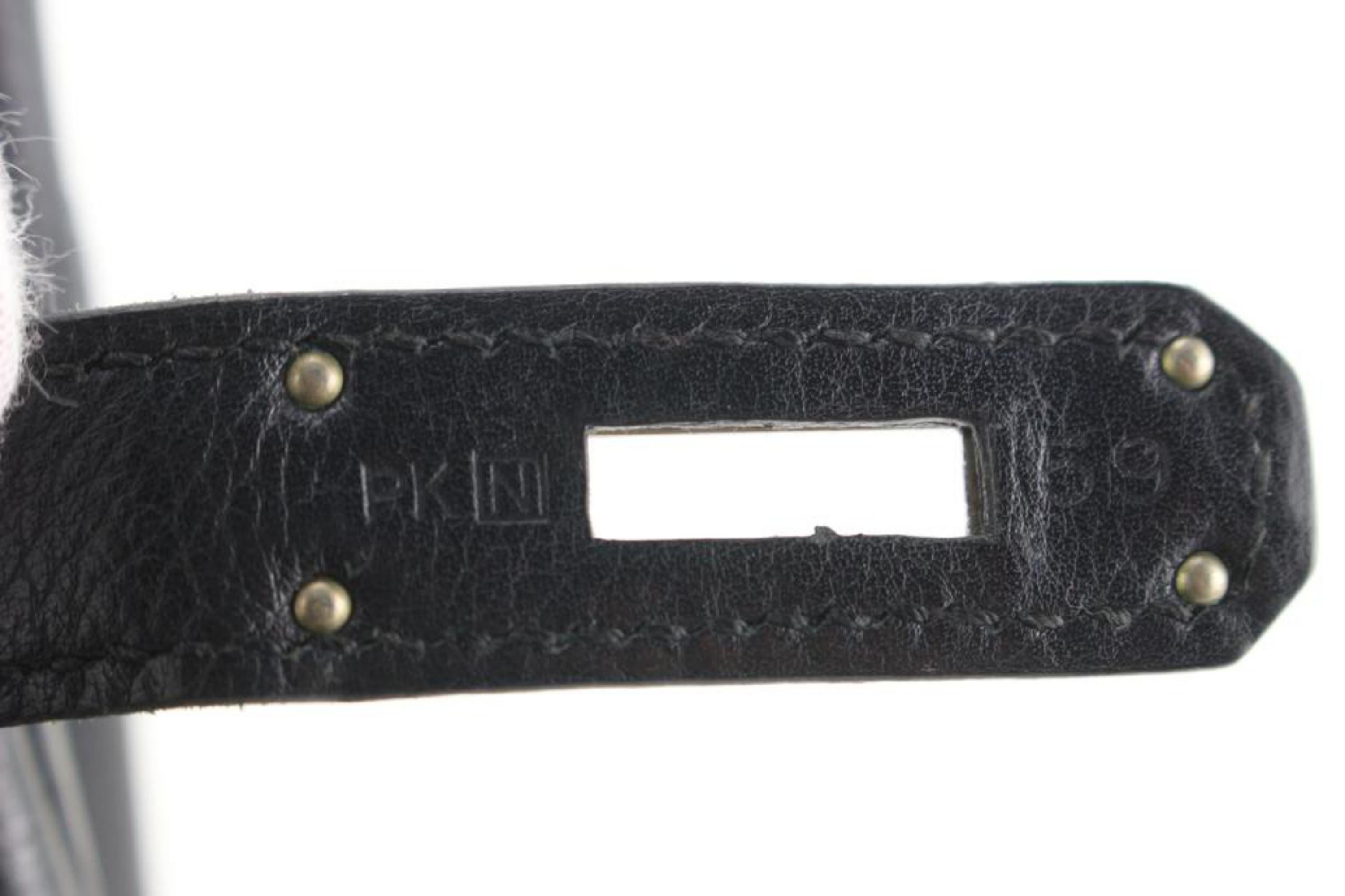 Hermès Black Clemence Leather Birkin 30 7H1028 For Sale 6