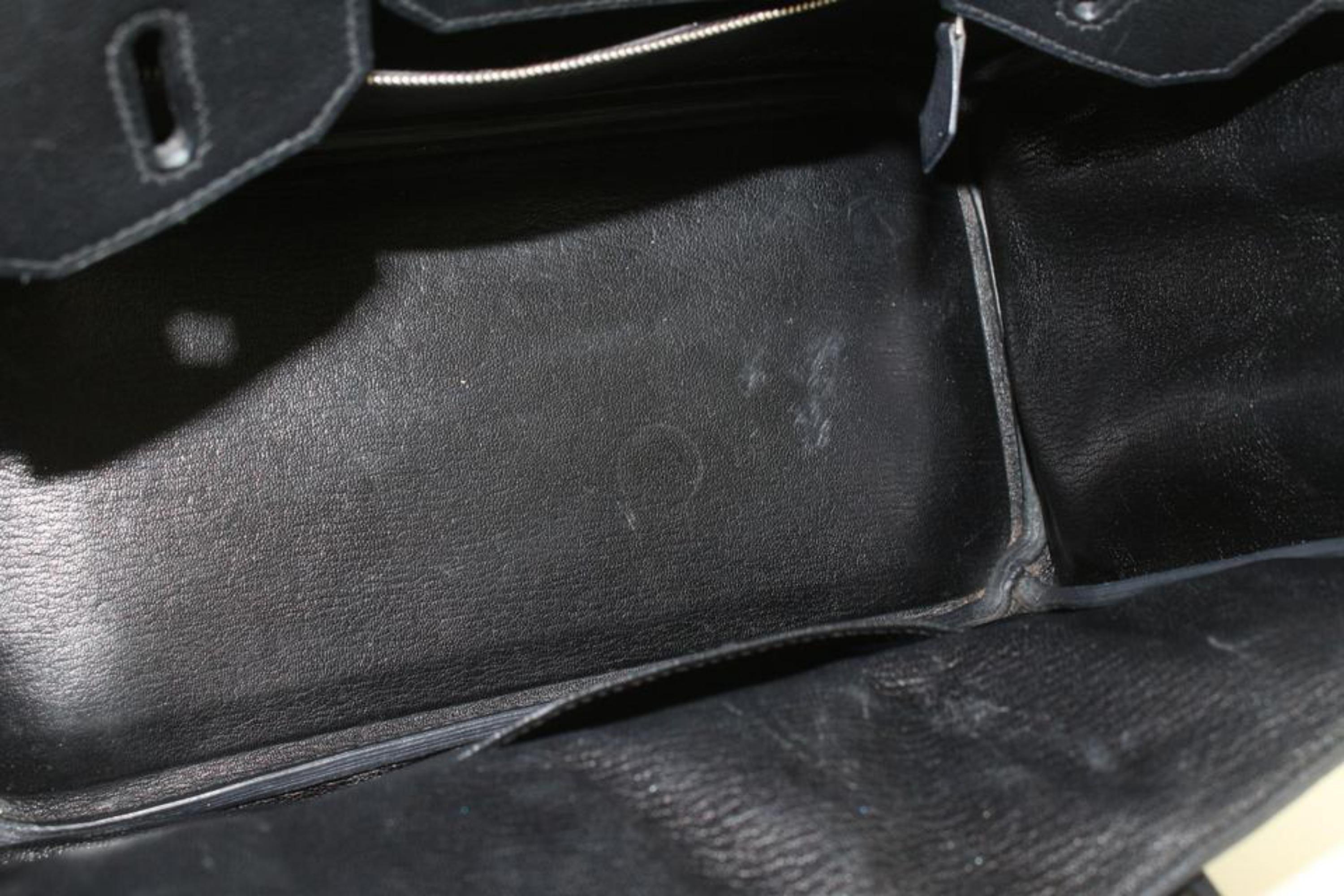 Hermès Black Clemence Leather Birkin 30 7H1028 For Sale 4