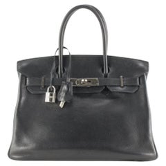 Hermès Black Clemence Leather Birkin 30 7H1028