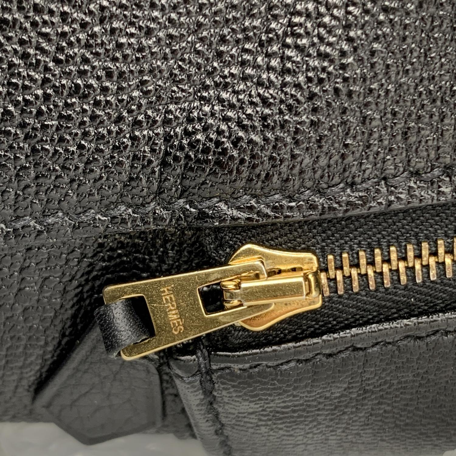 Hermes Black Clemence Leather Birkin 35 Top Handle Bag Satchel Handbag 4