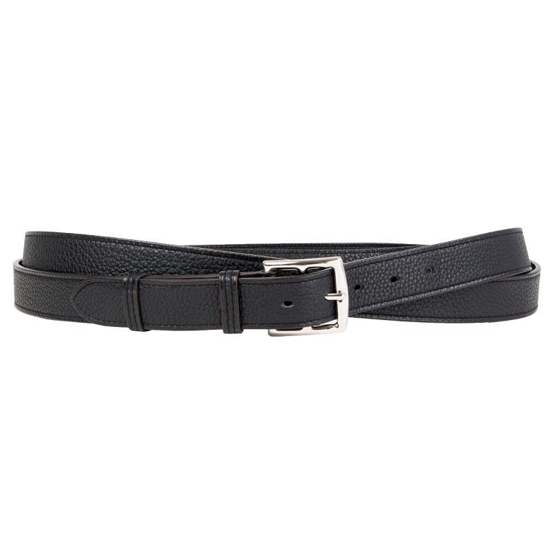 HERMES black Clemence leather ETRIVIERE 26mm Double Wrap Belt 90 For ...