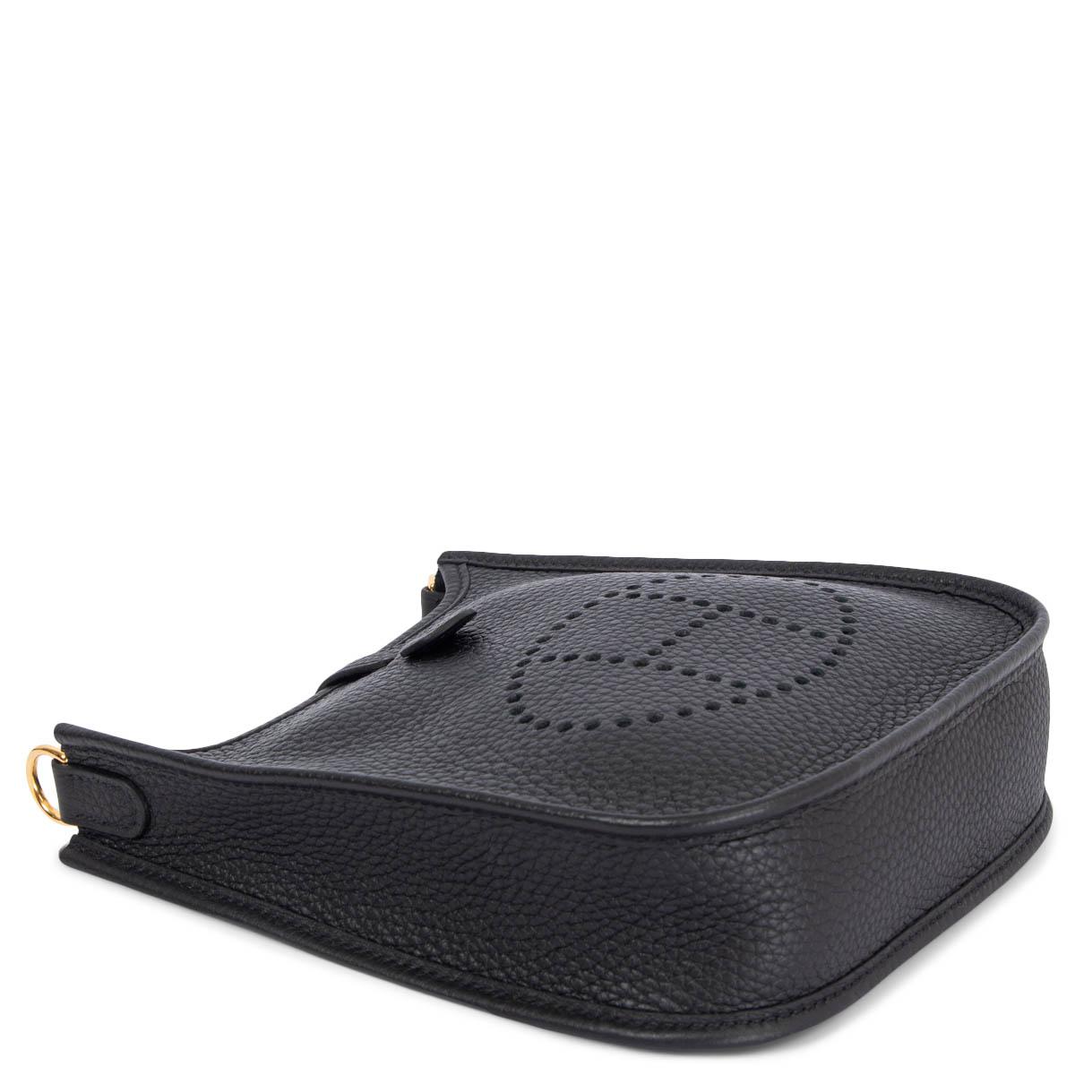 HERMES black Clemence leather EVELYNE 16 AMAZONE TMP Crossbody Bag Ghw In Excellent Condition For Sale In Zürich, CH